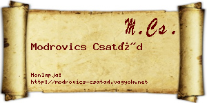 Modrovics Csatád névjegykártya